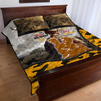 Veteran Dad Quilt Bed Set The Strength of a Soldier - The Heart of a Father