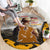 Veteran Dad Round Carpet The Strength of a Soldier - The Heart of a Father