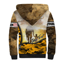 Veteran Dad Sherpa Hoodie The Strength of a Soldier - The Heart of a Father