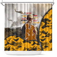 Veteran Dad Shower Curtain The Strength of a Soldier - The Heart of a Father