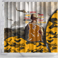 Veteran Dad Shower Curtain The Strength of a Soldier - The Heart of a Father
