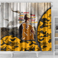 Veteran Dad Shower Curtain The Strength of a Soldier - The Heart of a Father