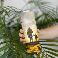 Veteran Dad Skinny Tumbler The Strength of a Soldier - The Heart of a Father
