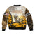 Veteran Dad Sleeve Zip Bomber Jacket The Strength of a Soldier - The Heart of a Father