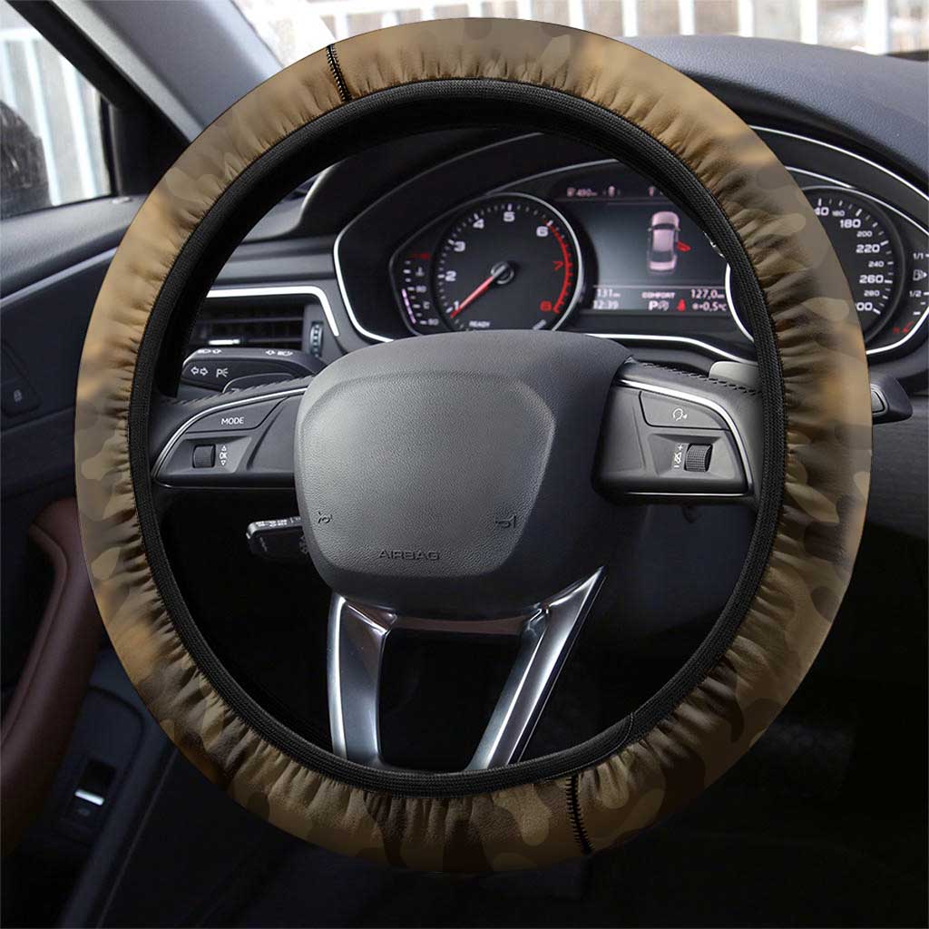 Veteran Dad Steering Wheel Cover The Strength of a Soldier - The Heart of a Father