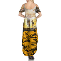 Veteran Dad Summer Maxi Dress The Strength of a Soldier - The Heart of a Father