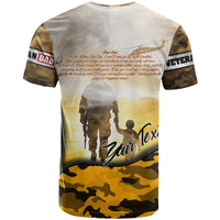 Veteran Dad T Shirt The Strength of a Soldier - The Heart of a Father