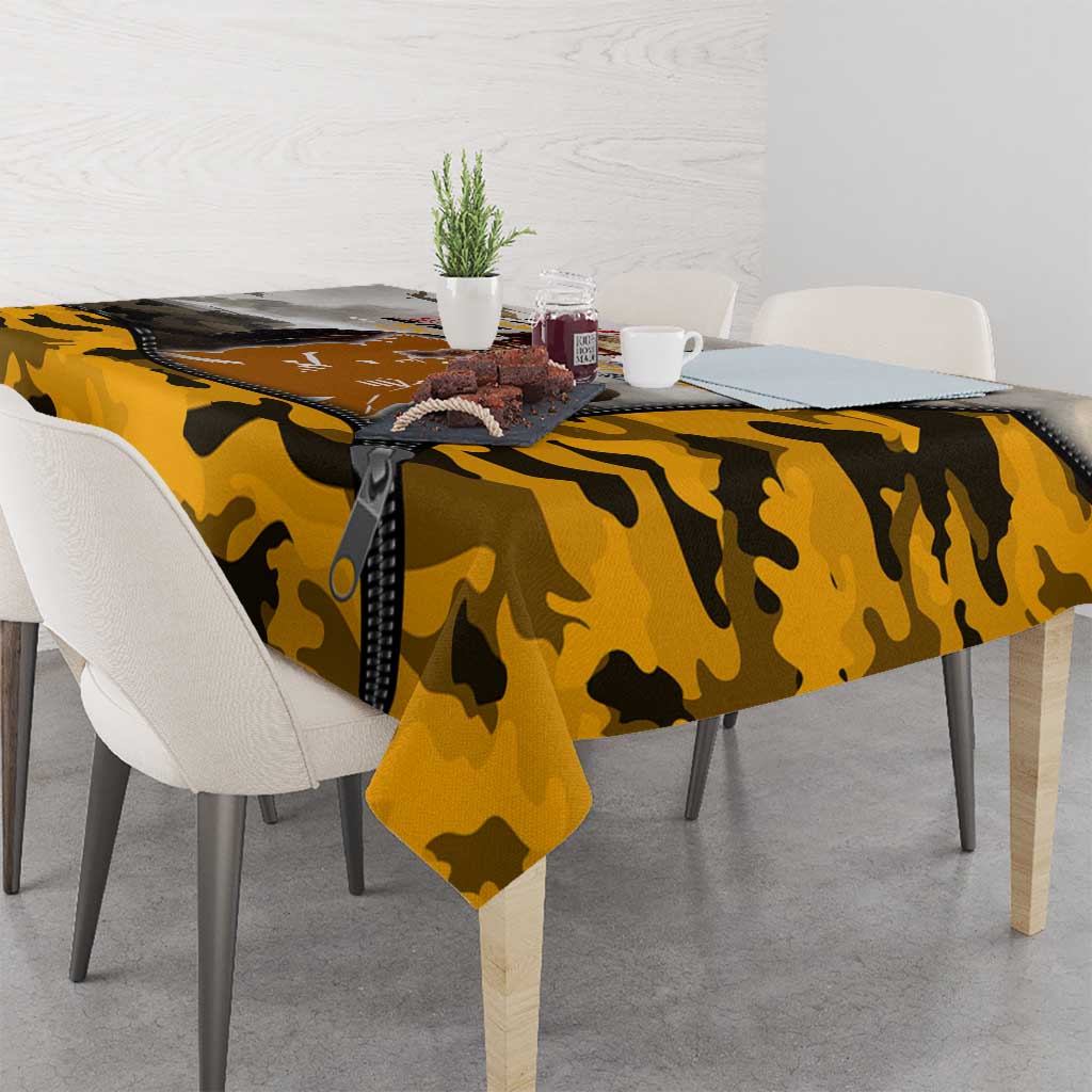 Veteran Dad Tablecloth The Strength of a Soldier - The Heart of a Father