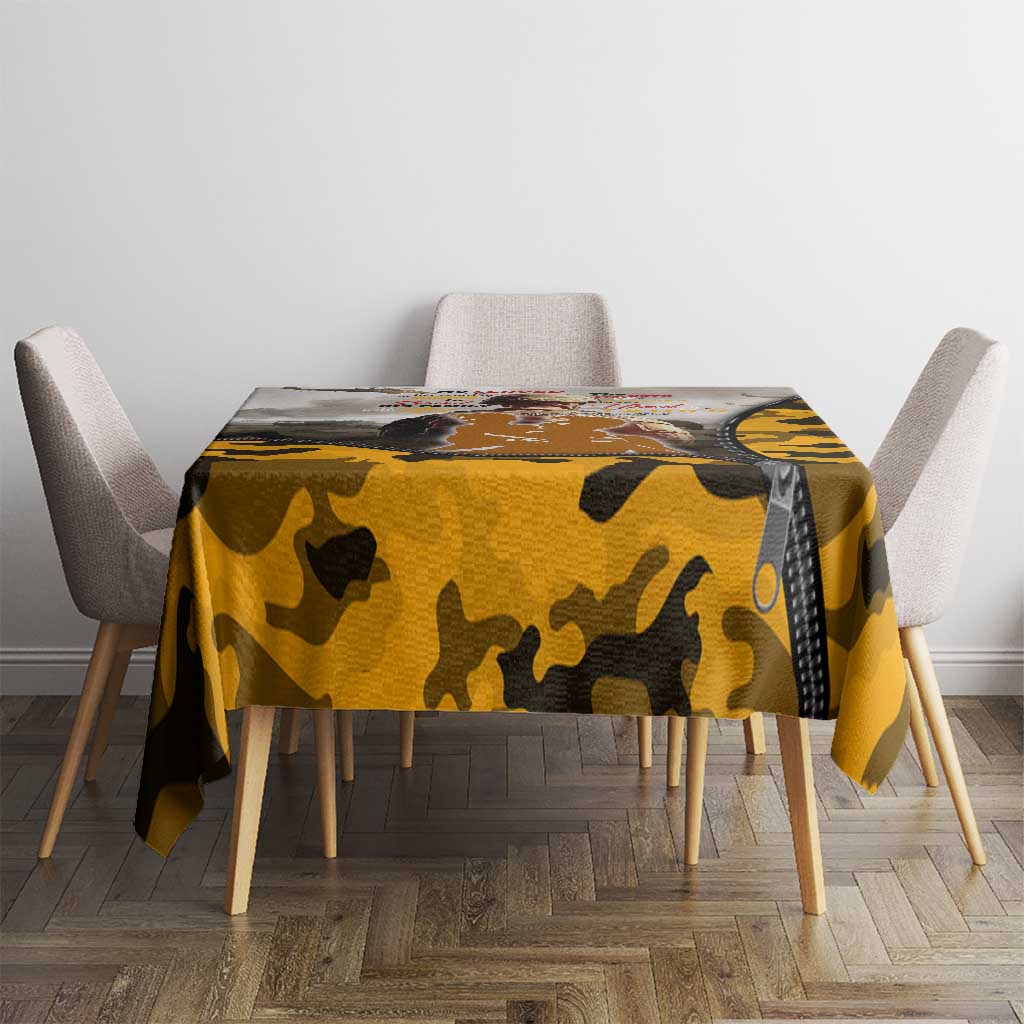 Veteran Dad Tablecloth The Strength of a Soldier - The Heart of a Father