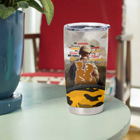 Veteran Dad Tumbler Cup The Strength of a Soldier - The Heart of a Father