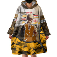 Veteran Dad Wearable Blanket Hoodie The Strength of a Soldier - The Heart of a Father