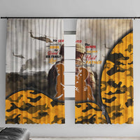 Veteran Dad Window Curtain The Strength of a Soldier - The Heart of a Father