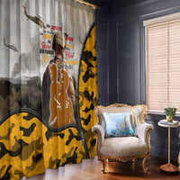 Veteran Dad Window Curtain The Strength of a Soldier - The Heart of a Father