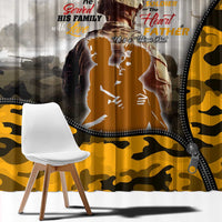 Veteran Dad Window Curtain The Strength of a Soldier - The Heart of a Father
