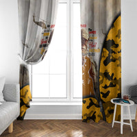 Veteran Dad Window Curtain The Strength of a Soldier - The Heart of a Father