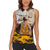 Veteran Dad Women Sleeveless Polo Shirt The Strength of a Soldier - The Heart of a Father
