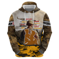Veteran Dad Zip Hoodie The Strength of a Soldier - The Heart of a Father