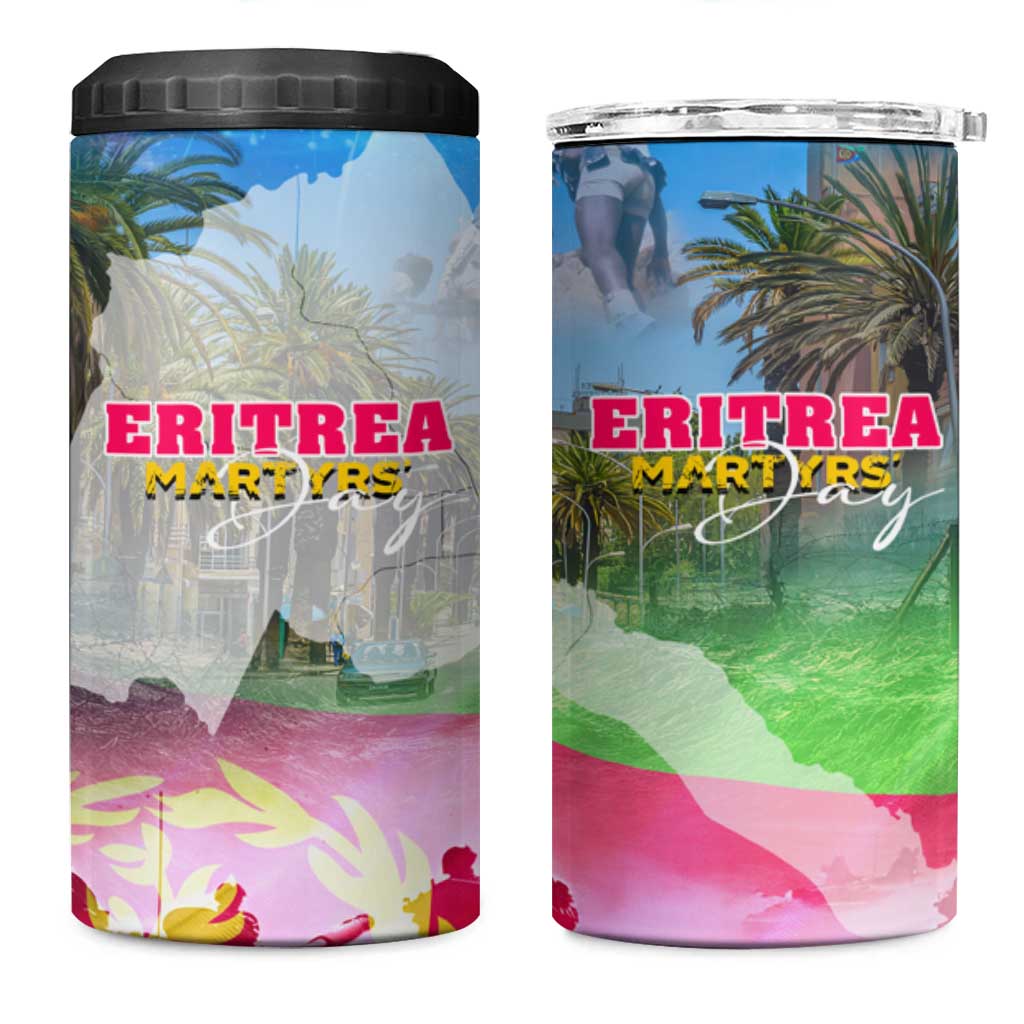 June 20 Eritrea's Martyrs Day 4 in 1 Can Cooler Tumbler Honoring the Brave Celebrating the Nation