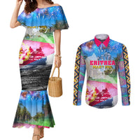 June 20 Eritrea's Martyrs Day Couples Matching Mermaid Dress and Long Sleeve Button Shirt Honoring the Brave Celebrating the Nation