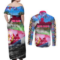 June 20 Eritrea's Martyrs Day Couples Matching Off Shoulder Maxi Dress and Long Sleeve Button Shirt Honoring the Brave Celebrating the Nation