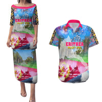 June 20 Eritrea's Martyrs Day Couples Matching Puletasi and Hawaiian Shirt Honoring the Brave Celebrating the Nation