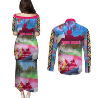 June 20 Eritrea's Martyrs Day Couples Matching Puletasi and Long Sleeve Button Shirt Honoring the Brave Celebrating the Nation