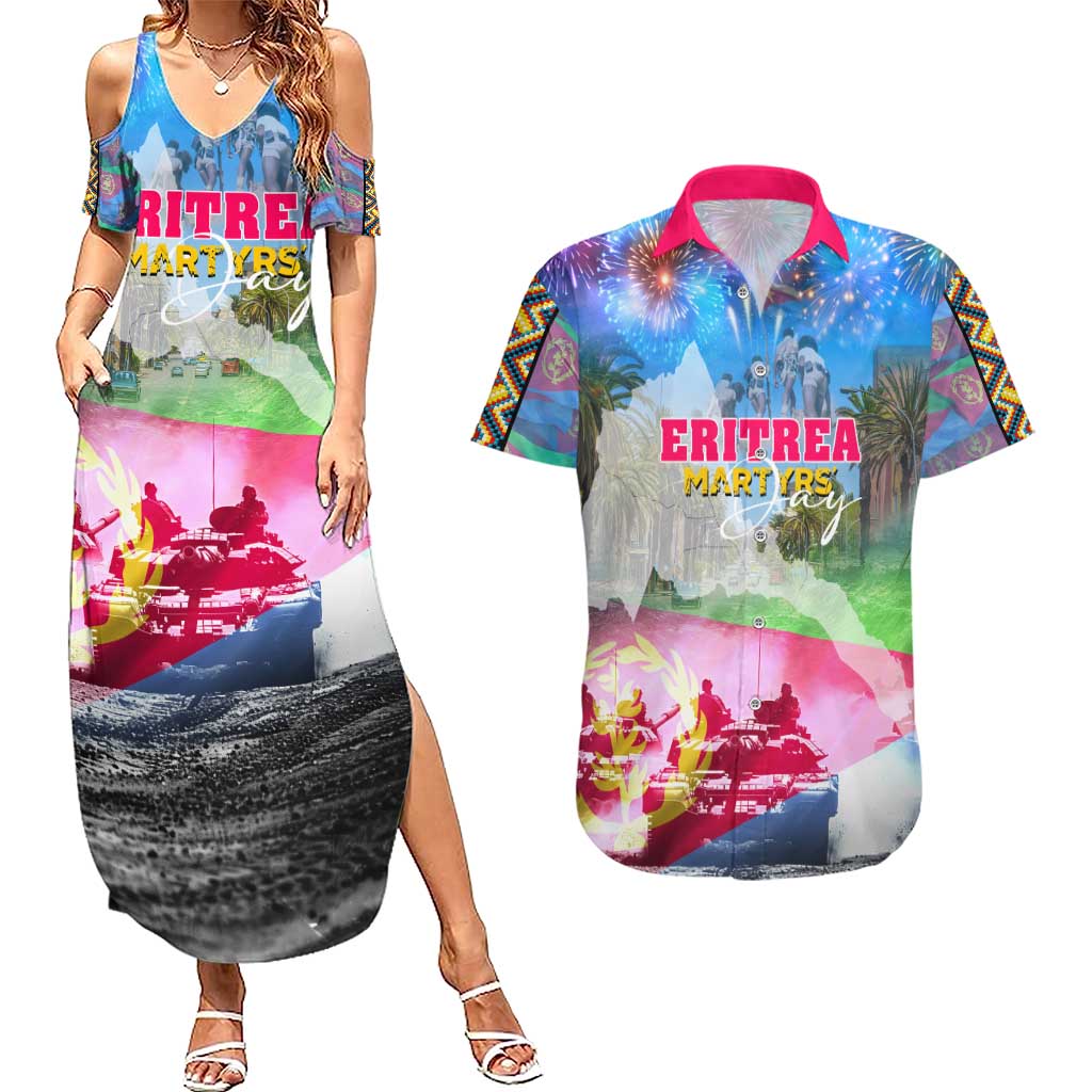 June 20 Eritrea's Martyrs Day Couples Matching Summer Maxi Dress and Hawaiian Shirt Honoring the Brave Celebrating the Nation