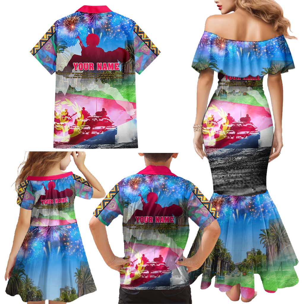 June 20 Eritrea's Martyrs Day Family Matching Mermaid Dress and Hawaiian Shirt Honoring the Brave Celebrating the Nation