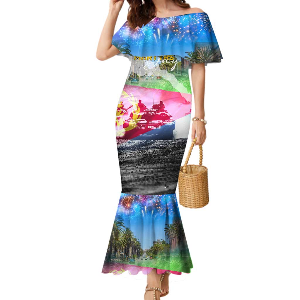 June 20 Eritrea's Martyrs Day Family Matching Mermaid Dress and Hawaiian Shirt Honoring the Brave Celebrating the Nation