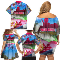 June 20 Eritrea's Martyrs Day Family Matching Off Shoulder Short Dress and Hawaiian Shirt Honoring the Brave Celebrating the Nation