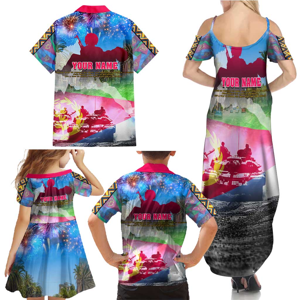 June 20 Eritrea's Martyrs Day Family Matching Summer Maxi Dress and Hawaiian Shirt Honoring the Brave Celebrating the Nation