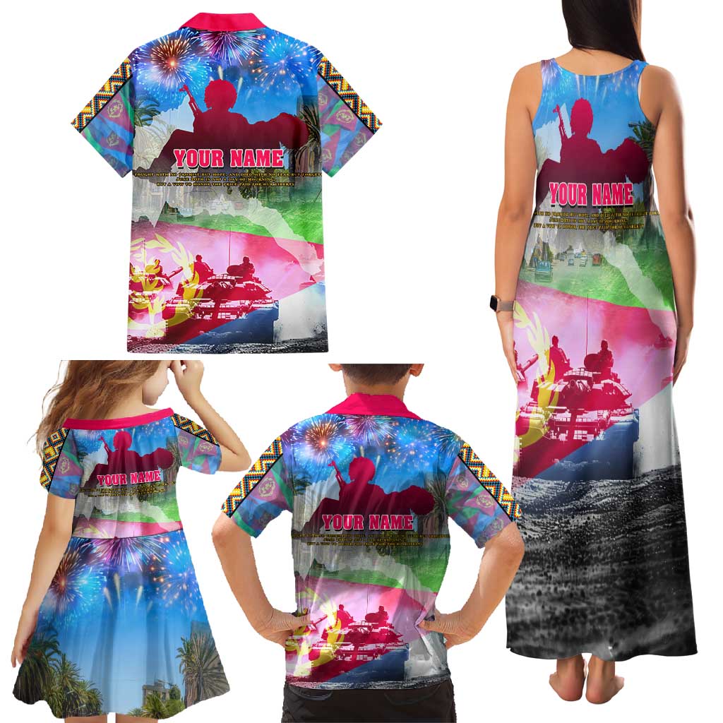 June 20 Eritrea's Martyrs Day Family Matching Tank Maxi Dress and Hawaiian Shirt Honoring the Brave Celebrating the Nation
