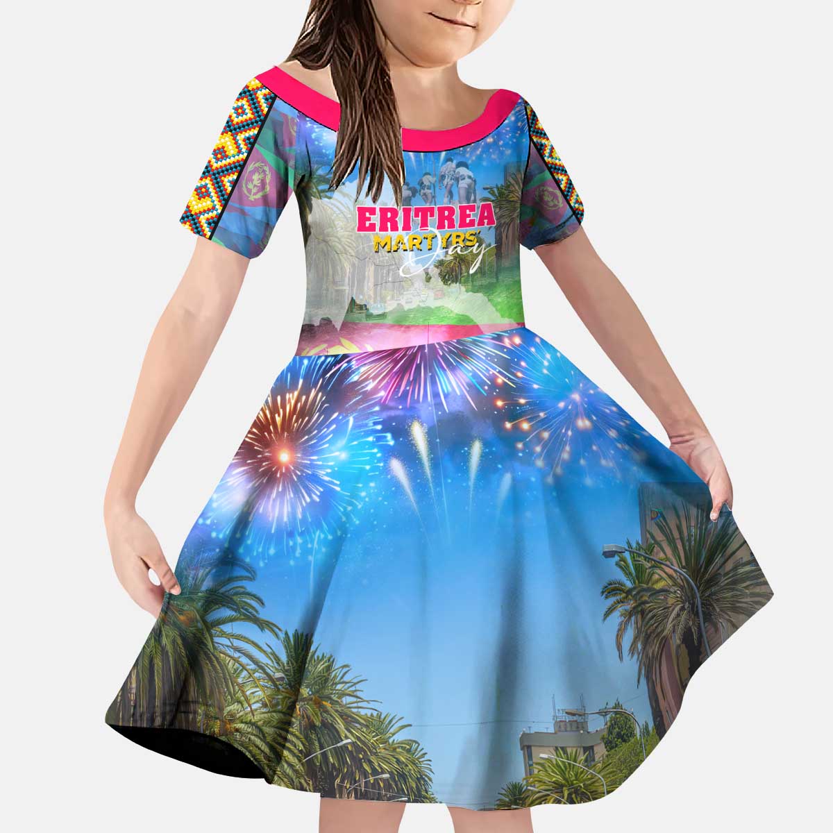 June 20 Eritrea's Martyrs Day Kid Short Sleeve Dress Honoring the Brave Celebrating the Nation