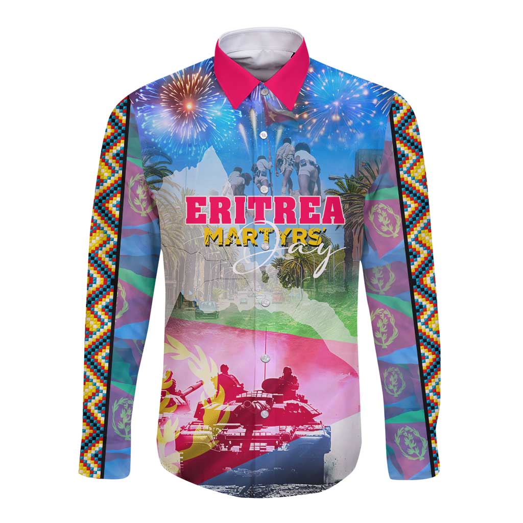 June 20 Eritrea's Martyrs Day Long Sleeve Button Shirt Honoring the Brave Celebrating the Nation