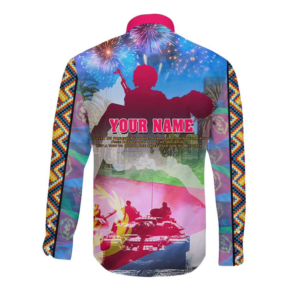 June 20 Eritrea's Martyrs Day Long Sleeve Button Shirt Honoring the Brave Celebrating the Nation