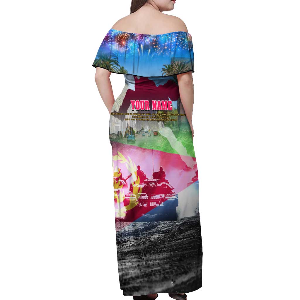 June 20 Eritrea's Martyrs Day Off Shoulder Maxi Dress Honoring the Brave Celebrating the Nation