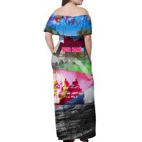 June 20 Eritrea's Martyrs Day Off Shoulder Maxi Dress Honoring the Brave Celebrating the Nation