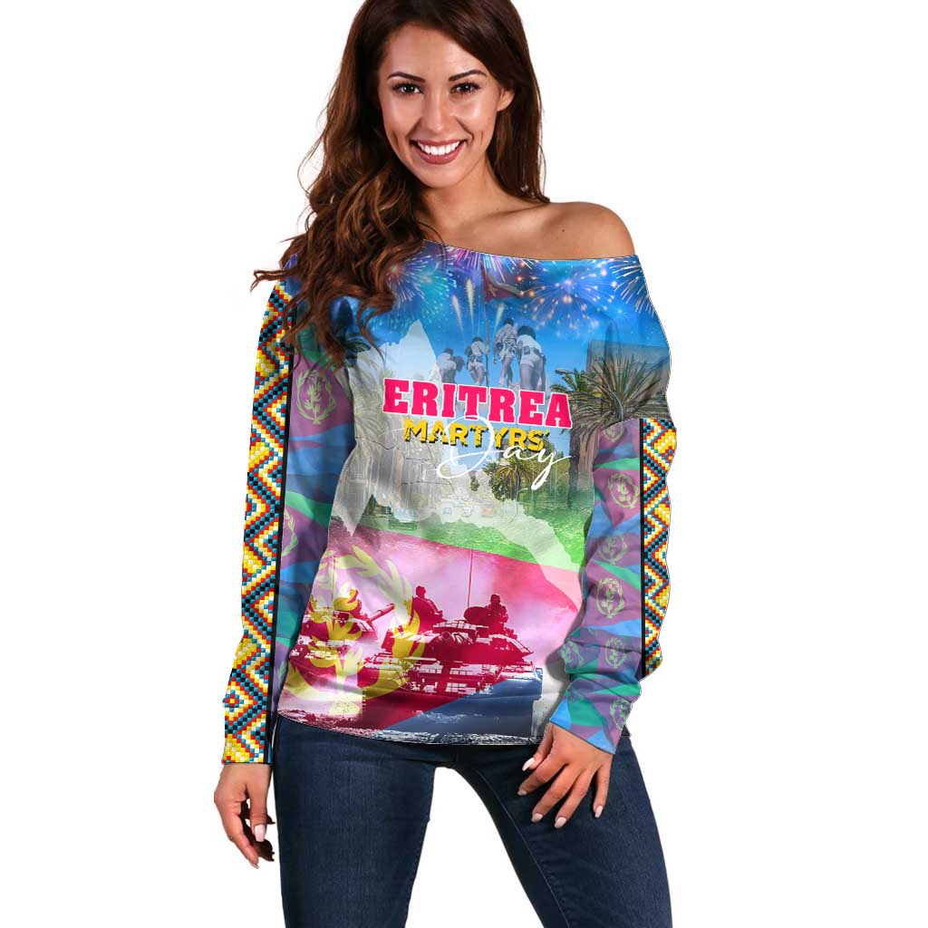 June 20 Eritrea's Martyrs Day Off Shoulder Sweater Honoring the Brave Celebrating the Nation