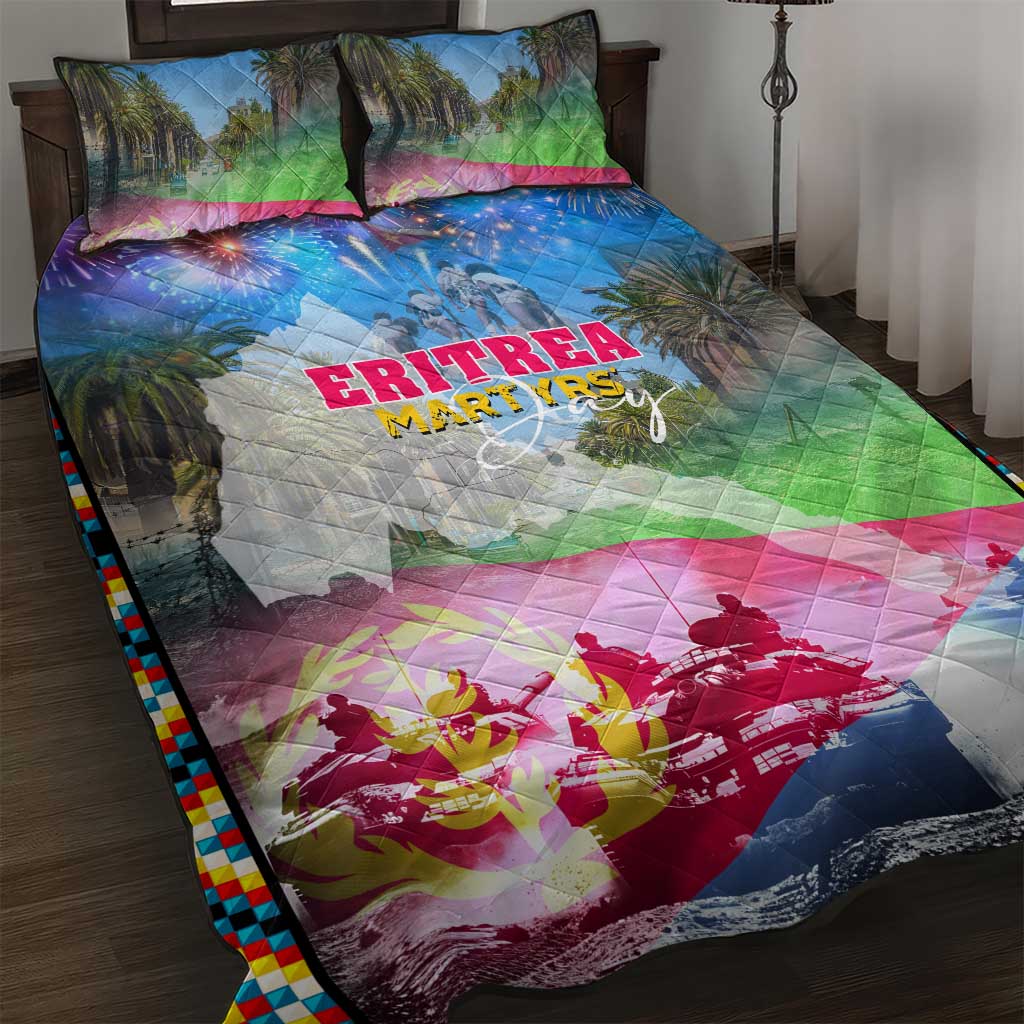 June 20 Eritrea's Martyrs Day Quilt Bed Set Honoring the Brave Celebrating the Nation