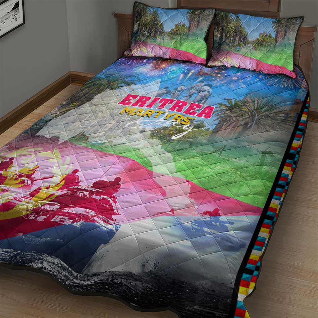 June 20 Eritrea's Martyrs Day Quilt Bed Set Honoring the Brave Celebrating the Nation