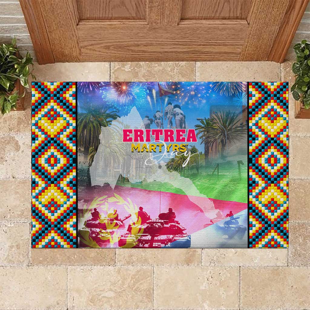 June 20 Eritrea's Martyrs Day Rubber Doormat Honoring the Brave Celebrating the Nation
