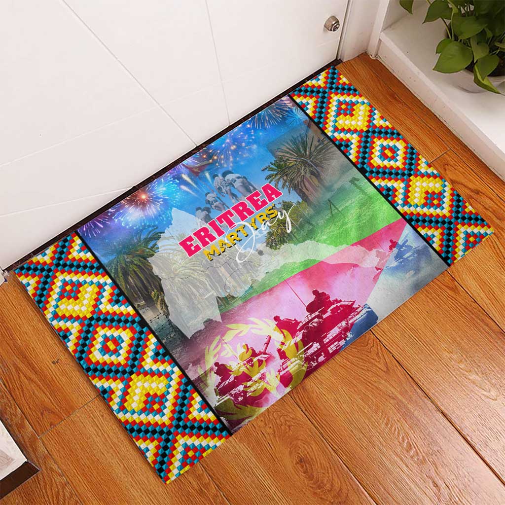 June 20 Eritrea's Martyrs Day Rubber Doormat Honoring the Brave Celebrating the Nation