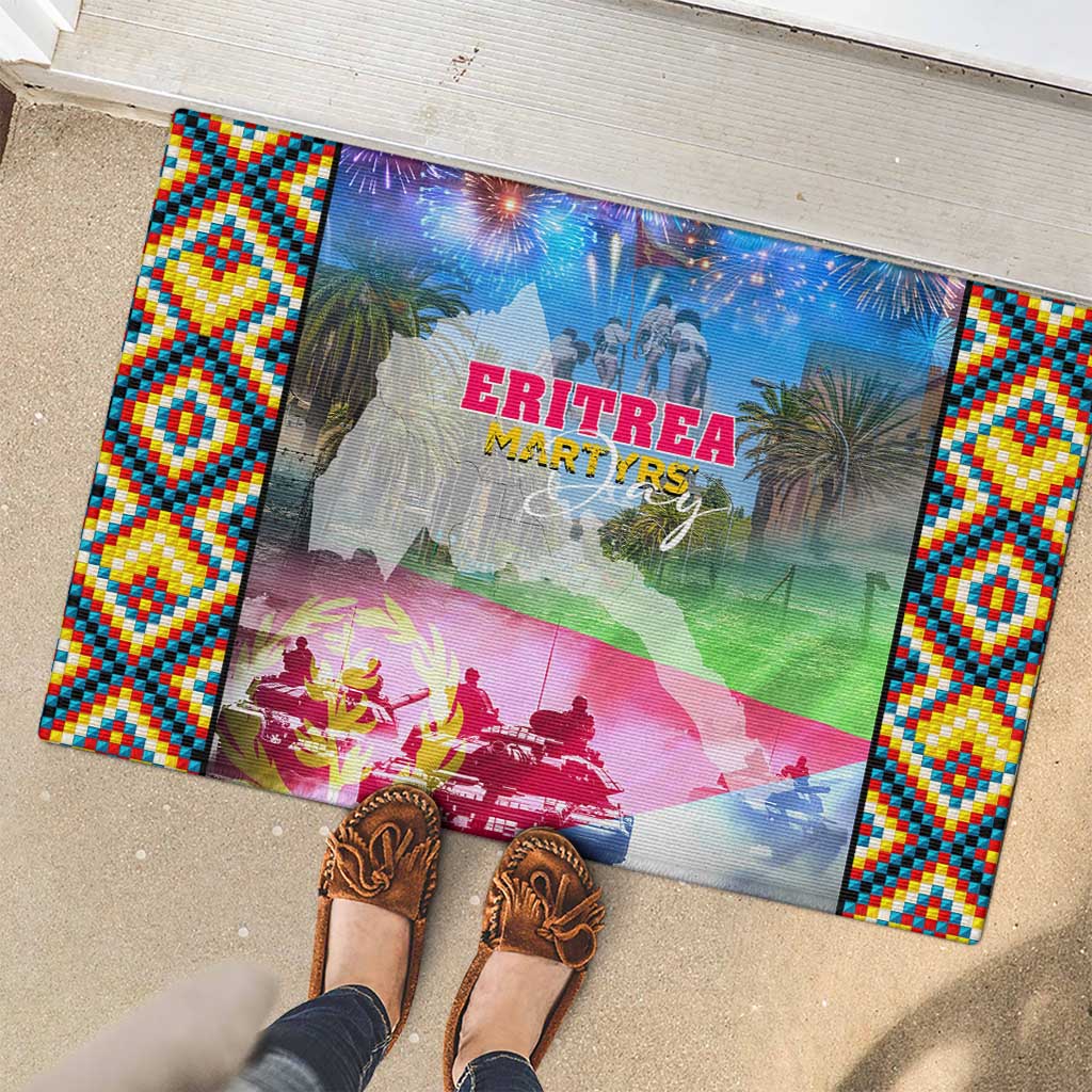 June 20 Eritrea's Martyrs Day Rubber Doormat Honoring the Brave Celebrating the Nation