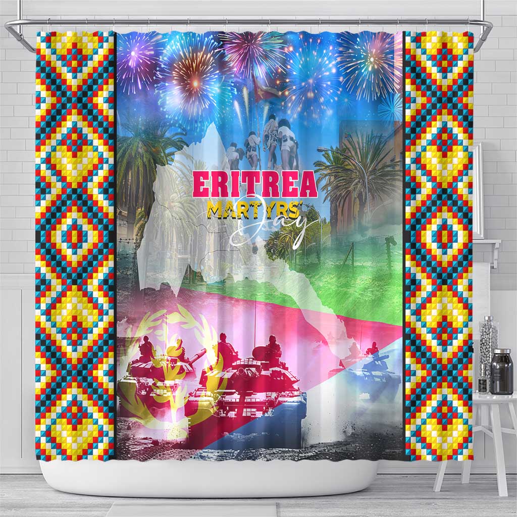 June 20 Eritrea's Martyrs Day Shower Curtain Honoring the Brave Celebrating the Nation