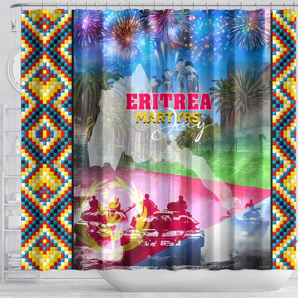 June 20 Eritrea's Martyrs Day Shower Curtain Honoring the Brave Celebrating the Nation