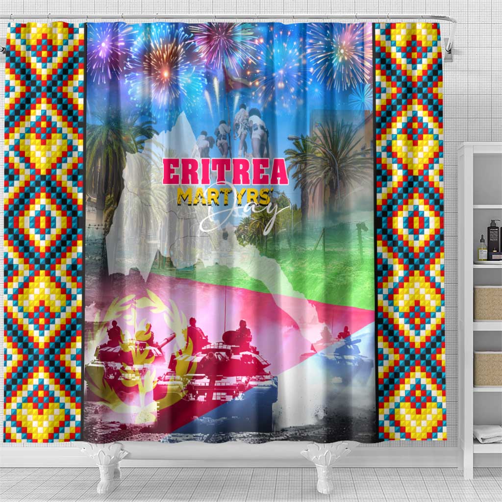 June 20 Eritrea's Martyrs Day Shower Curtain Honoring the Brave Celebrating the Nation