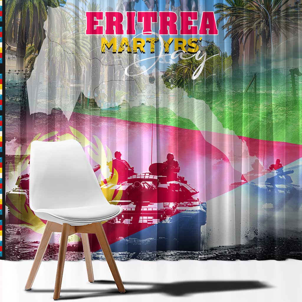 June 20 Eritrea's Martyrs Day Window Curtain Honoring the Brave Celebrating the Nation