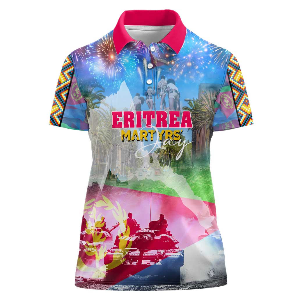 June 20 Eritrea's Martyrs Day Women Polo Shirt Honoring the Brave Celebrating the Nation