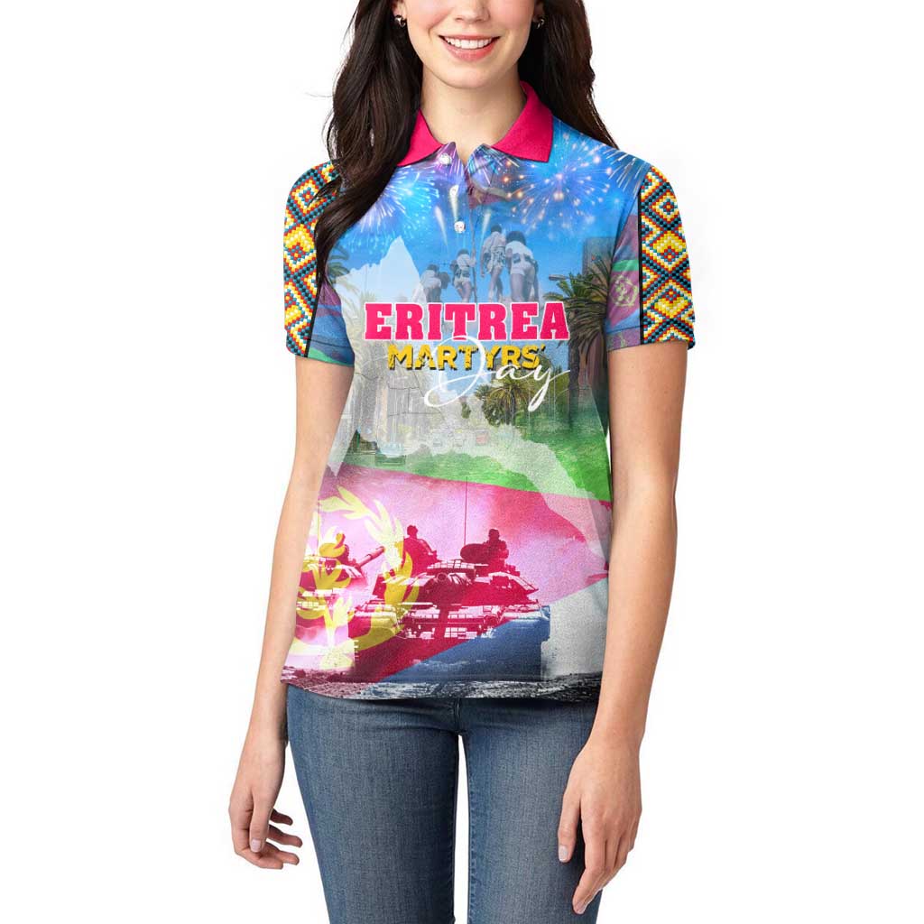 June 20 Eritrea's Martyrs Day Women Polo Shirt Honoring the Brave Celebrating the Nation