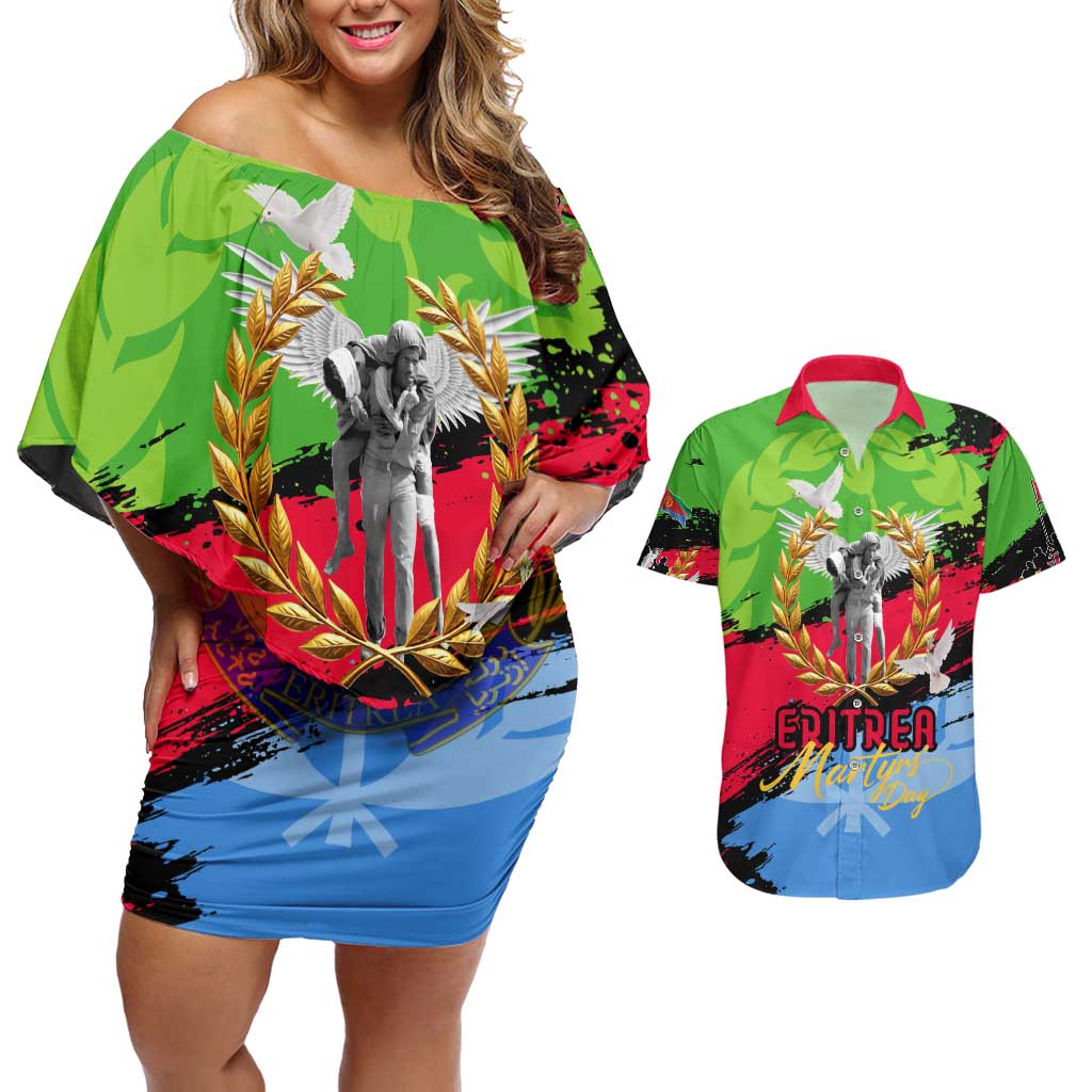 Eritrea Martyrs Live In Our Hearts Couples Matching Off Shoulder Short Dress and Hawaiian Shirt